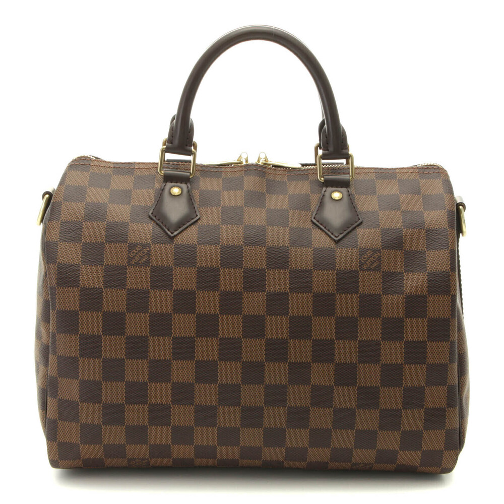 LOUIS VUITTON Speedy Bandouliere Damier Shoulder Bag Canvas Brown